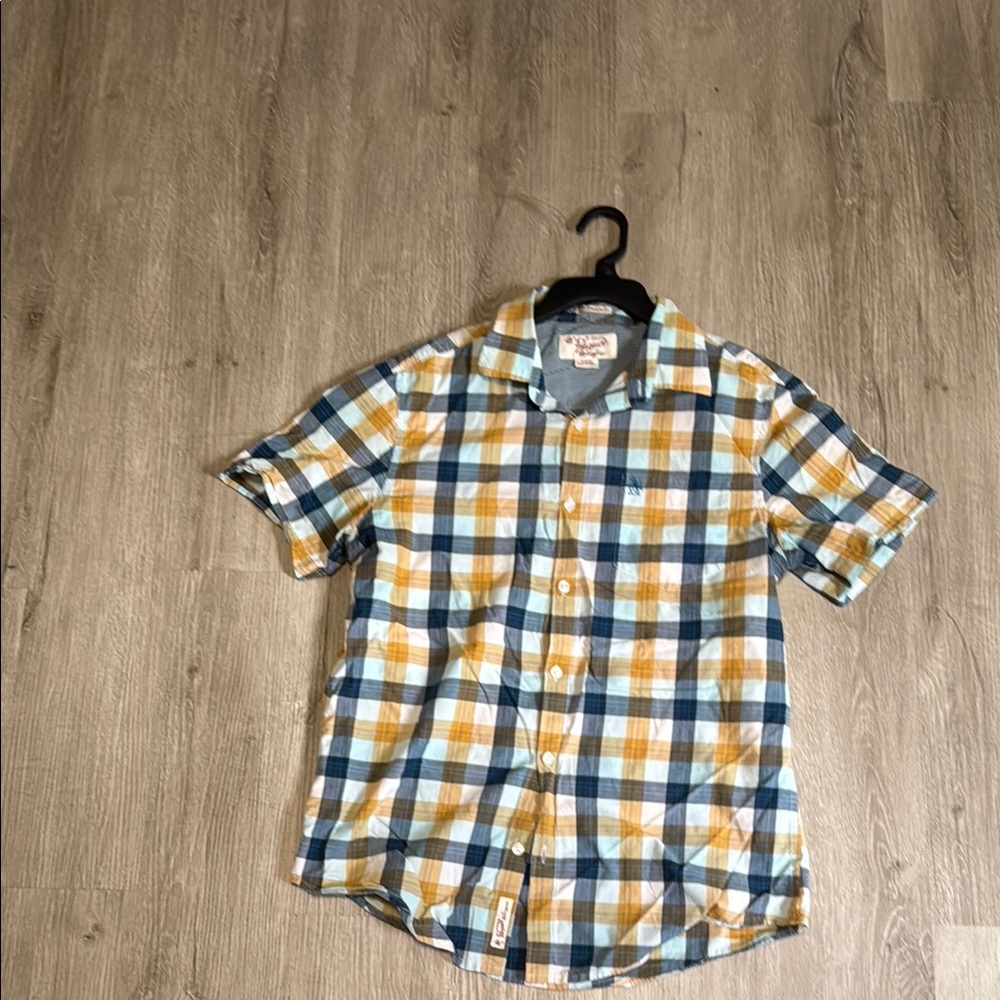 ***2/$15*** Original Penguin Casual Button Down Shirt Blue Yellow